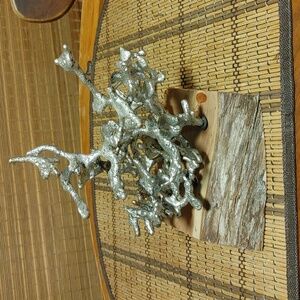 Aluminum ant hill art sculpture, man cave art, metal art 9 inches